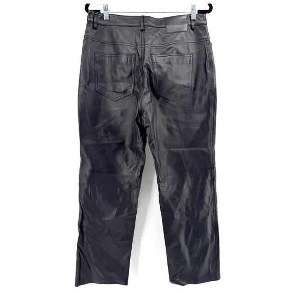 Proenza Schouler White Label Straight Leg Leather Pants Womens Sz 12 NWOT $1495 - Picture 6 of 13